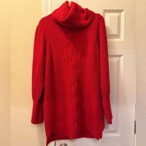 Sugarlips Vibrant Red Cowl Neck Sweater